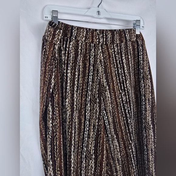 Susan Graver Printed Liquid Knit Pull On Mature Comfy Travel Pants sz 1X - Picture 3 of 7